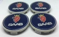 Wheel Center hub caps for Saab 4 pcs Set 63mm 9-3 9-5 93 95 900 9000 Blue picture