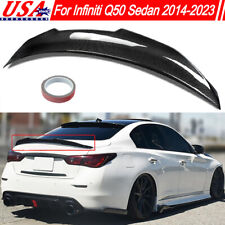 Duckbill Trunk Spoiler PSM Style For Infiniti Q50 2014-2023 Carbon Fiber Painted picture