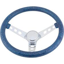 Speedway 13 Inch Blue Metalflake 60s Style Steering Wheel, 3-1/2 Dish picture
