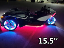 3x 15.5'' Chasing Dual Row LED Wheel Ring Lights For Polaris Slingshot Bluetooth picture