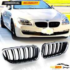 For 2012-2018 BMW M6 F06 F12 F13 640i 650i Front Kidney Grille Chrome Black picture