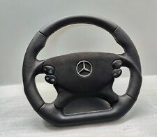MERCEDES R230 SL55 AMG STEERING WHEEL FLAT LEATHER SILVER CLS W211 CLK W209 E55 picture