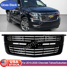 For 2015-2020 Chevrolet Tahoe/Suburban Front Upper Main Gloss Black Grille Grill picture