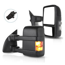 For Ford F250 F350 F450 F550 Super Duty 99-16 Manual Black Towing Mirrors LH+RH picture
