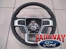 17 thru 22 Super Duty F250 F350  OEM Ford Black Leather Steering Wheel w/ Cruise picture