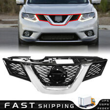 For 2014 2015 2016 Nissan Rogue Front Bumper Upper Grille Black & Chrome Grill picture