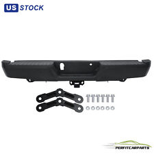 Black Rear Bumper Assembly w/o Park Assist For 2015-2020 Ford F-150 w/ Max Tow picture