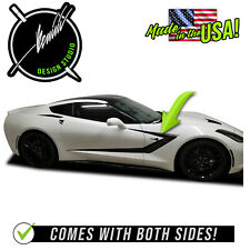 C7 Corvette Side Door Scallop Stripes Vinyl Graphics Fits 2014-2019 picture