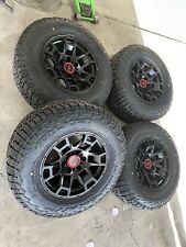 17x9 TRD Pro Gloss Black Wheels Rims 2657017 AT4W Tires Tacoma 4runner FJ 6x139. picture