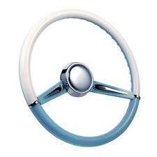 CON2R SW2SPOKE-BLU Two-Tone Twin Spoke Steering Wheel, White/Blue picture