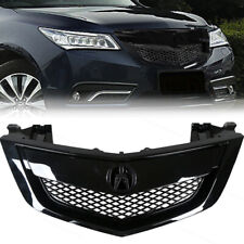 Fits 2010-2013 Acura MDX Glossy Black Front Bumper Upper Grille Assembly Grill picture