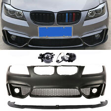 F80 M4 Style Look Front Bumper  For BMW 3 Series E90 4DR 08-11 W/O PDC holes picture
