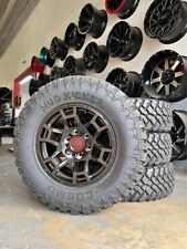17x9 TRD Pro Style Matte Black Wheels Rims MT Tires Toyota Tacoma FJ Cruiser 0mm picture