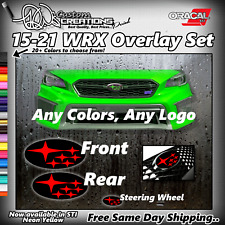 For Subaru Impreza 15-21 Emblem Overlay Kit Front & Rear STI WRX Decal VA VB picture