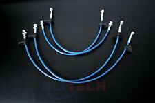 Front & Rear BRAKE LINE FIT HONDA 92-95 CIVIC EG SI DEL SOL BLUE STAINLESS STEEL picture