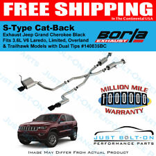 Borla S-Type Cat-Back Exhaust 2014-2021 Jeep Grand Cherokee 3.6L Black Tips picture