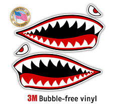 2x Tiger Shark Warhawk Decal Sticker Car Window Vinyl MADE IN USA picture