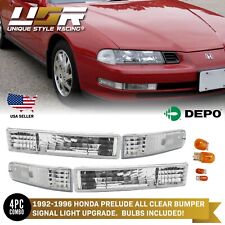 4PCS DEPO COMBO Set Clear Bumper Signal Lights Fit For 1992-1996 Honda Prelude picture