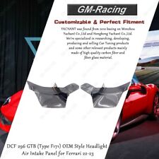 DRY Carbon 296 GTB (Type F171) OEM Headlight Air Intake Panel for Ferrari 22-23 picture