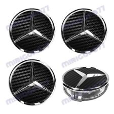 For Carbon Fiber Wheel Center Caps Mercedes Benz Wreath AMG C E GL M SL 75MM picture