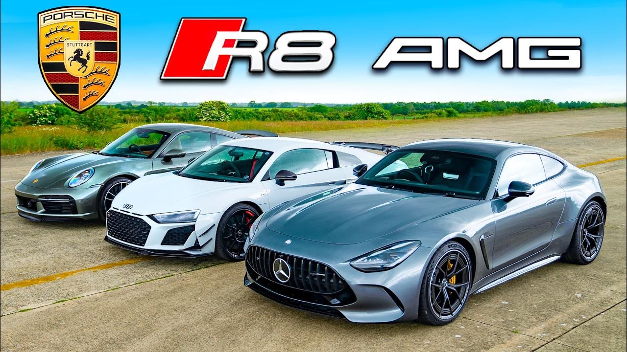 All New Mercedes-Benz AMG GT63 vs. Porsche 911 Turbo S and Audi R8 GT – Drag Race
