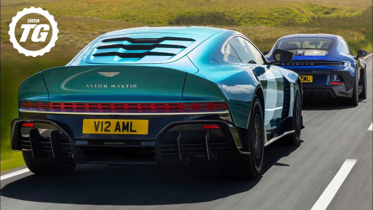 Top Gear Stick Shift Stress Test – Aston Martin Valour vs. Porsche 911 S/T