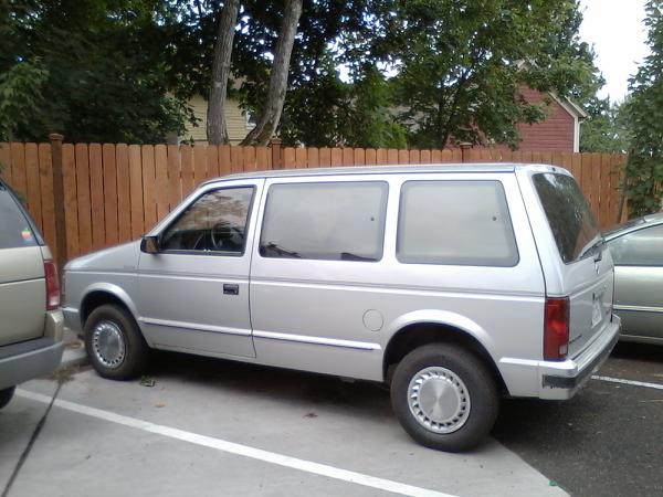 Silver 1989 Plymouth Voyager SE