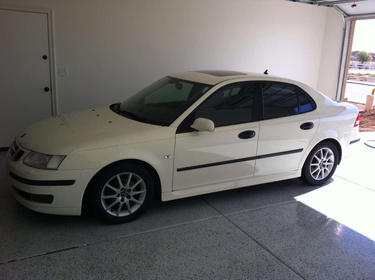 2003 White Saab 9-3 Linear 2.0t picture, mods, upgrades