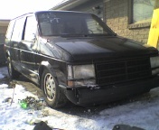 Black 1989 Plymouth Voyager se