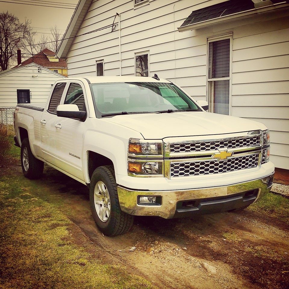 2015 White Chevrolet CK1500 Truck Double Cab LT 4x4 4.3 picture, mods, upgrades