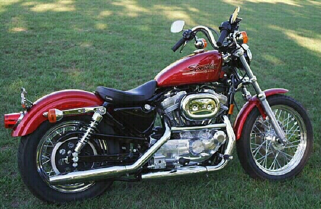 Red 1996 Harley-Davidson Sportster XLH883