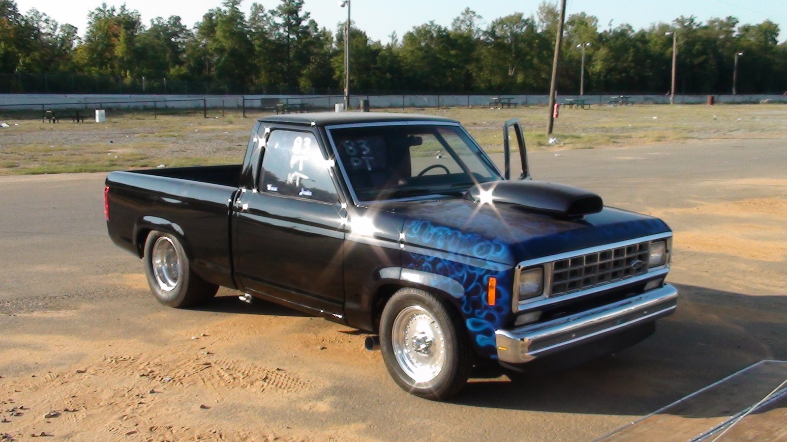 black 1983 Ford Ranger pickup licensed for highway