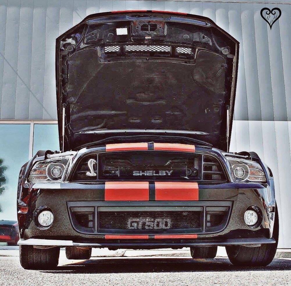Black w/Red Stripes 2013 Ford Mustang Shelby-GT500 