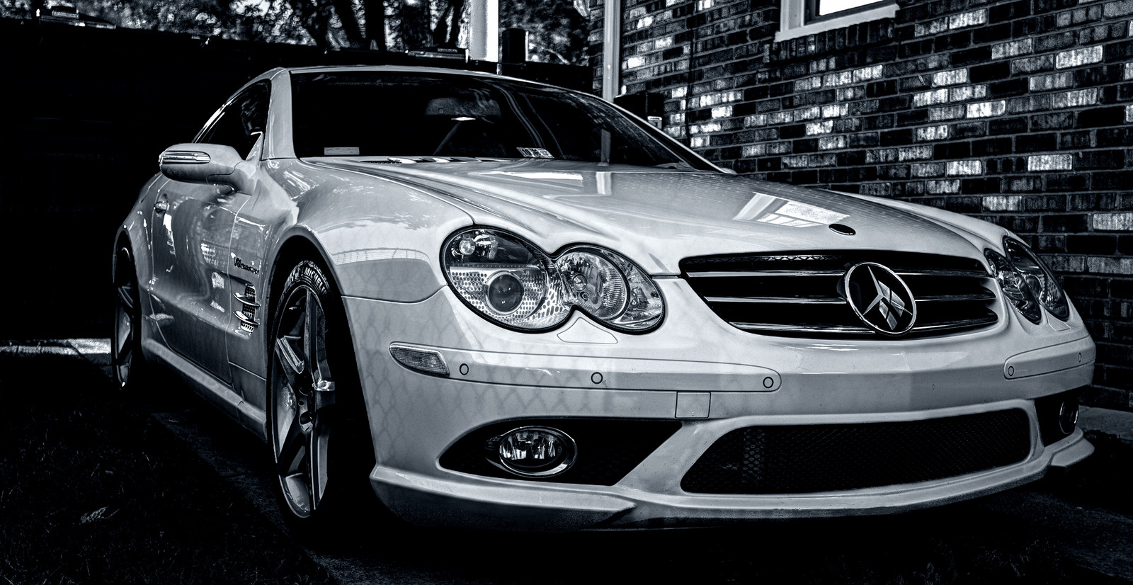 2007 White Mercedes-Benz SL55 AMG Convertible picture, mods, upgrades