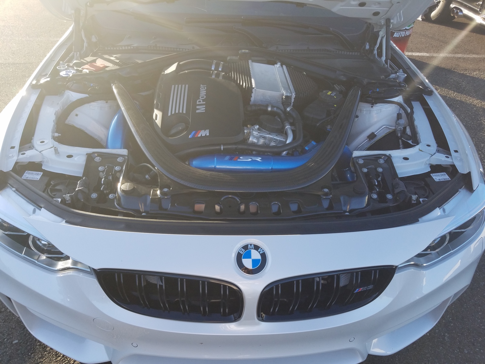 White 2017 BMW M3 S55