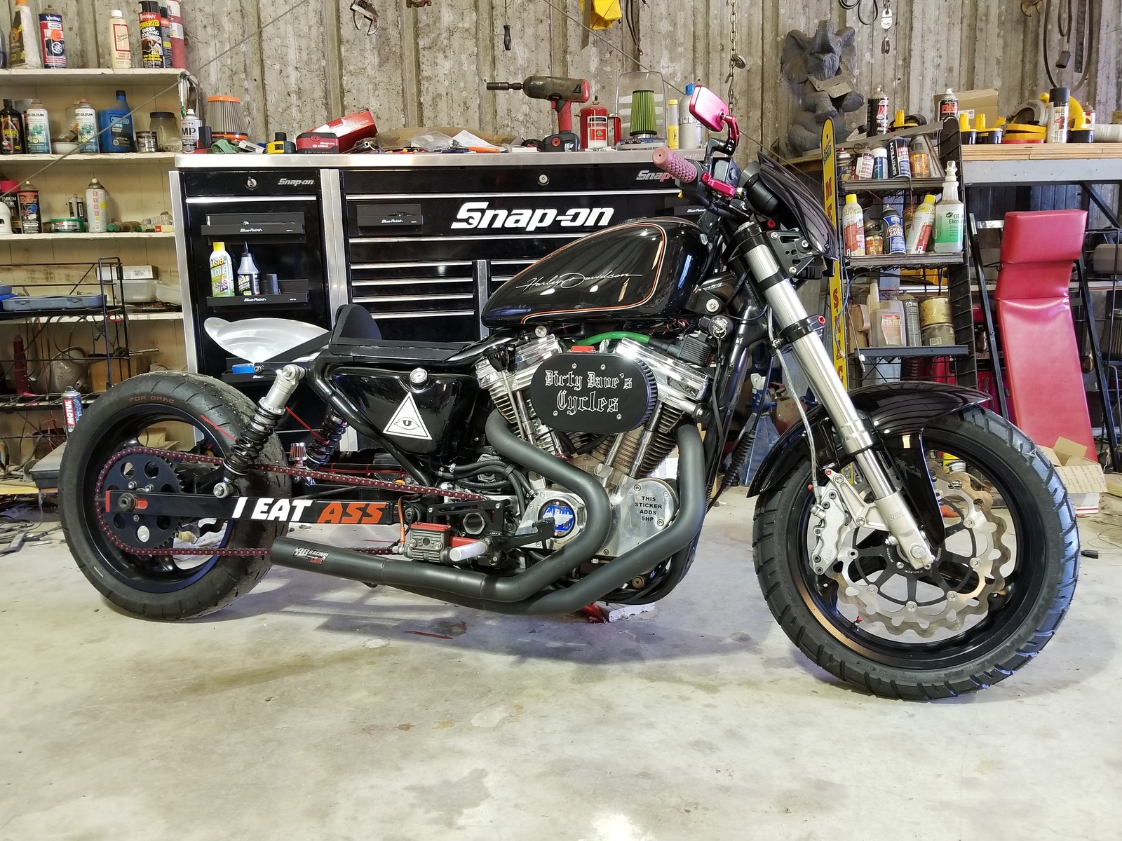 Black 2002 Harley-Davidson Sportster 883