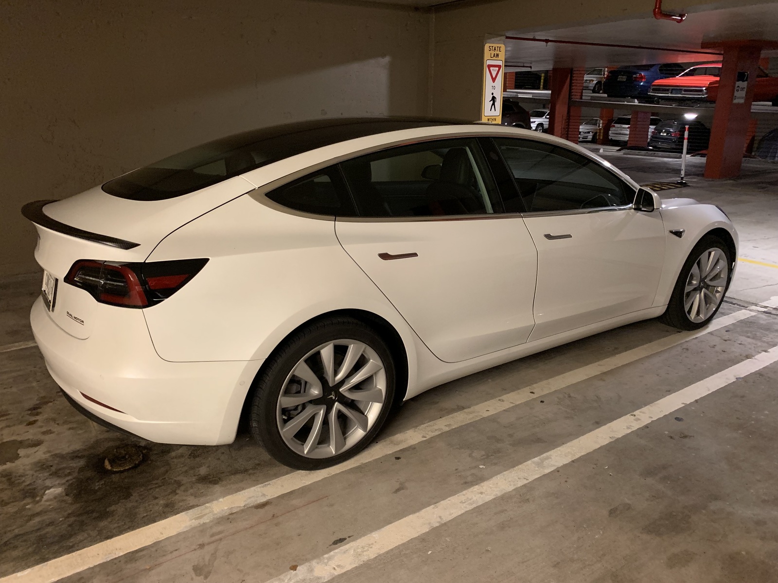 White 2019 Tesla Model 3 Performance Stealth AKA Apollo