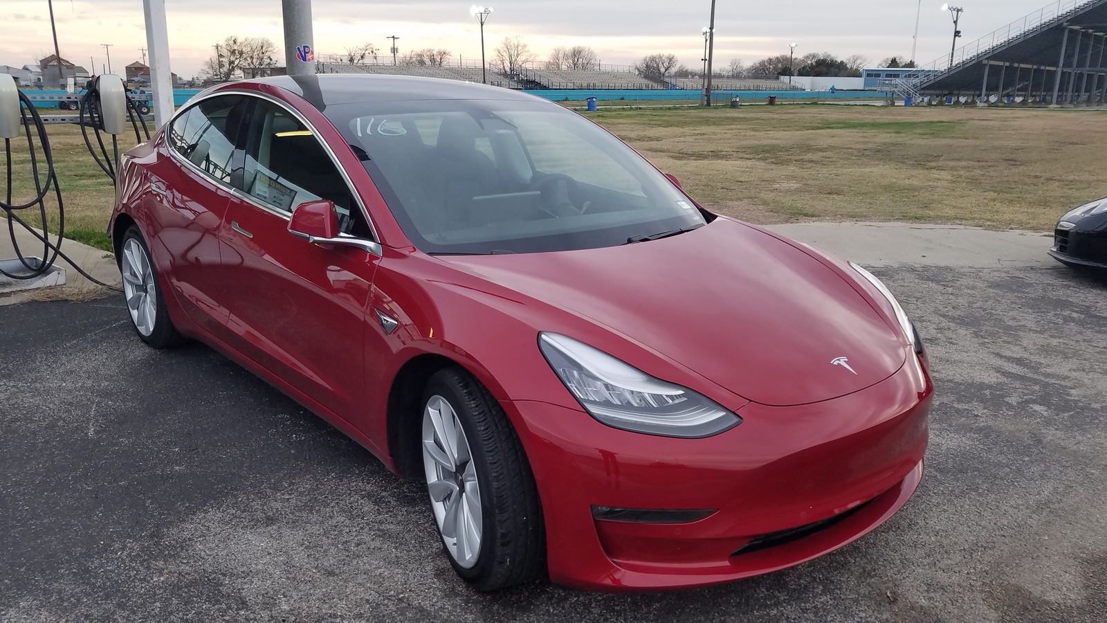 Red 2019 Tesla Model 3 Performance Stealth