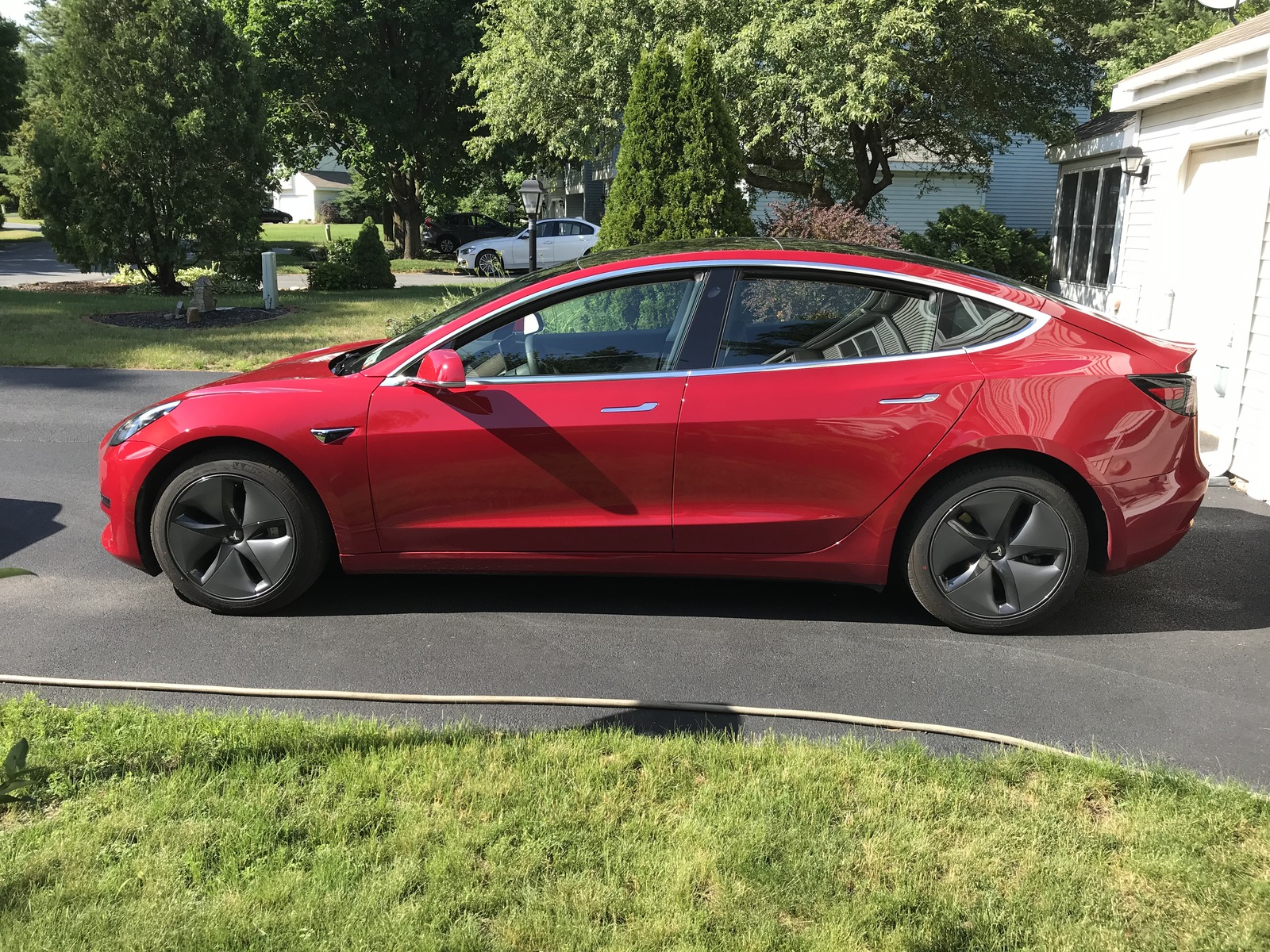 2020 red Tesla Model 3 Performance (stealth) picture, mods, upgrades
