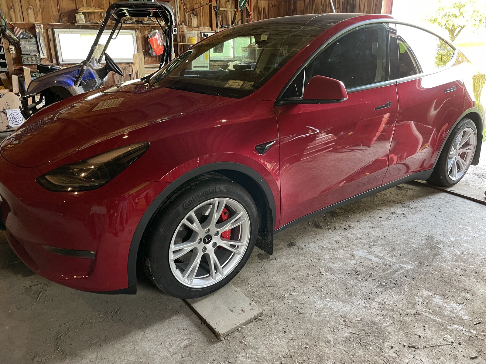 Red 2021 Tesla Model Y Performance