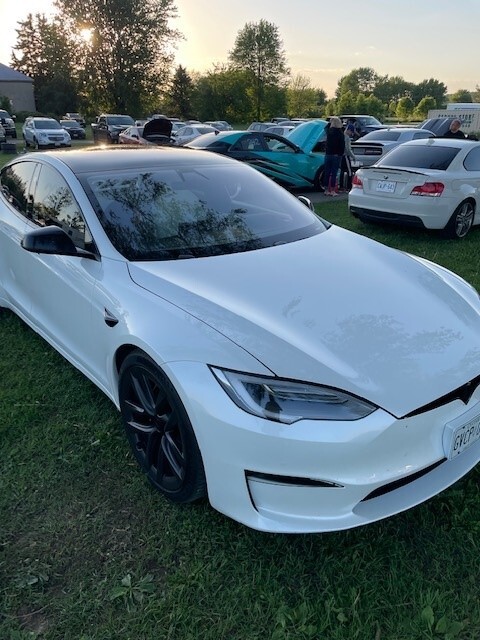 white 2021 Tesla Model S Plaid