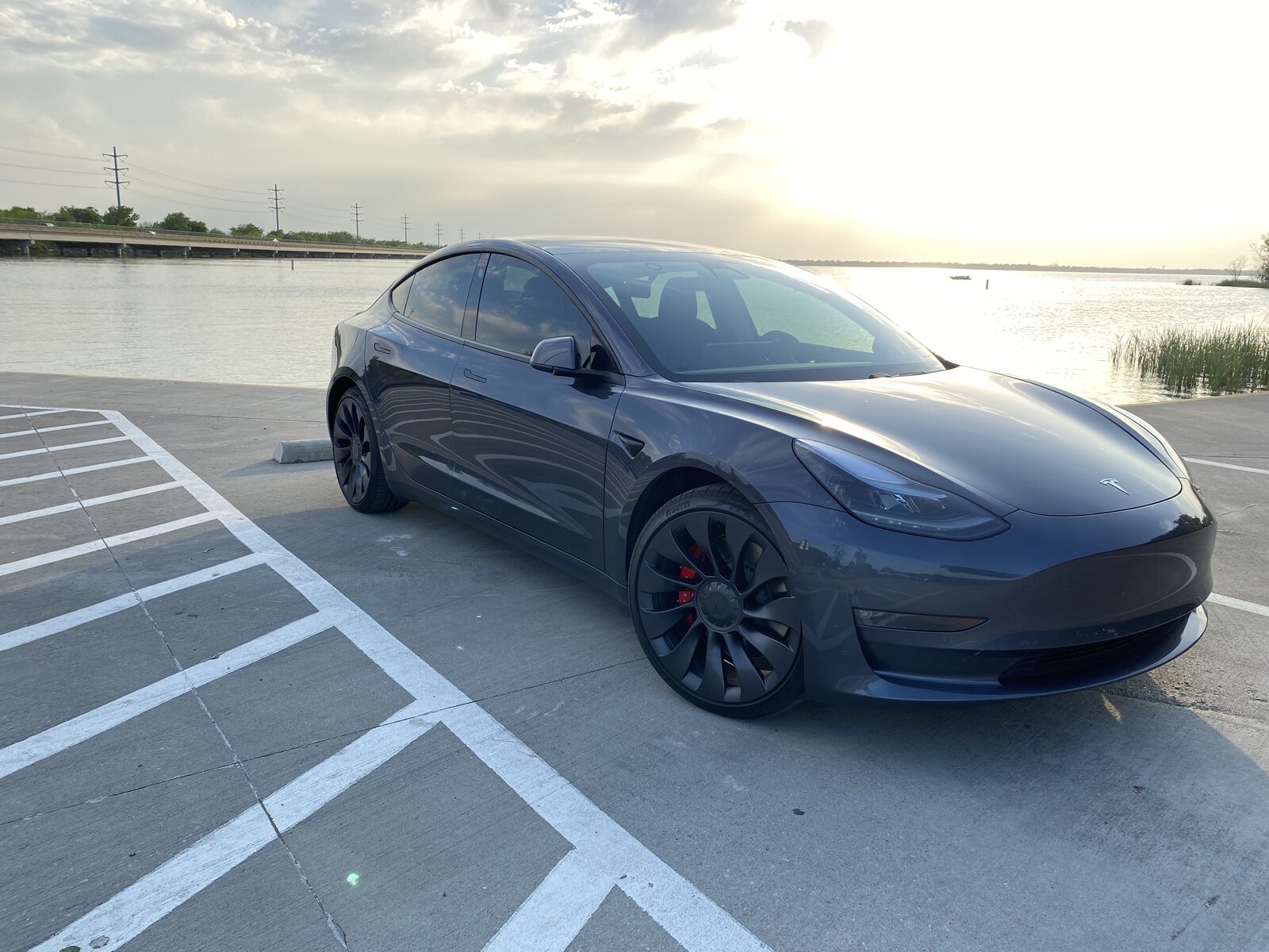 2021 Midnight Silver Metallic Tesla Model 3 Performance picture, mods, upgrades