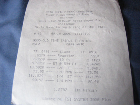 1994  Mazda Miata MX5 JRSC C-Package Timeslip Scan