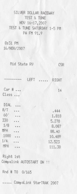 2005  Pontiac GTO  Timeslip Scan