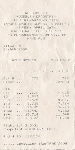 1997  Honda Civic DX Timeslip Scan