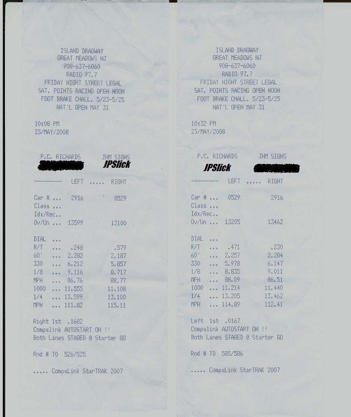 2002  Acura RSX Type S Comptech Supercharger Timeslip Scan