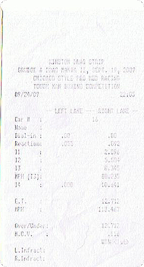 2003  Ford Focus ZX3 Timeslip Scan
