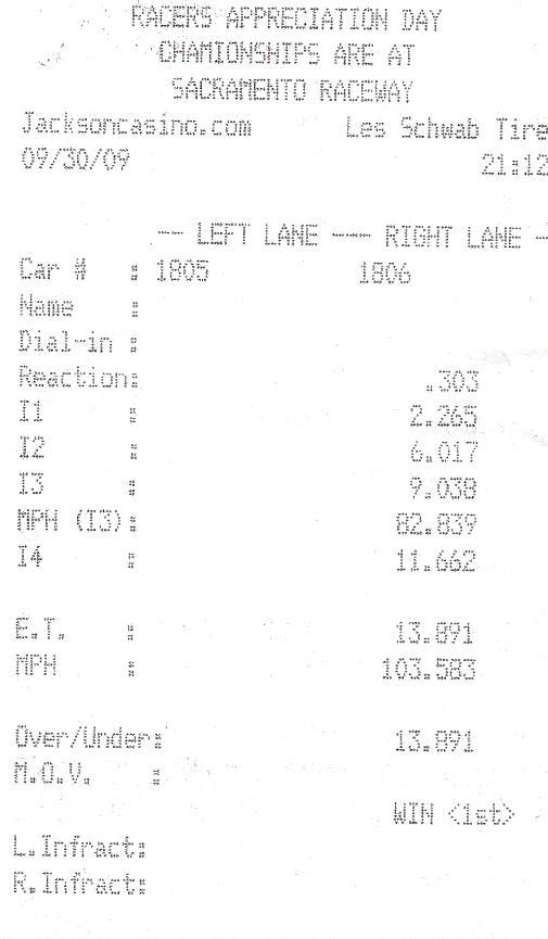 2002  Ford Mustang GT Timeslip Scan