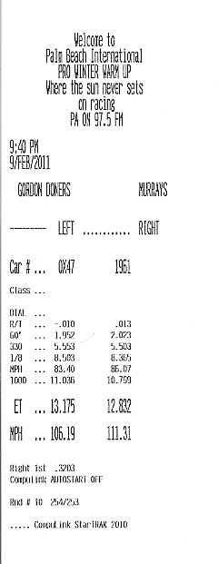 2011  Ford Mustang 5.0 GT Premium Timeslip Scan