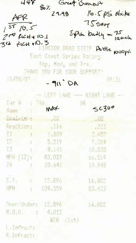 1992  Nissan Maxima SE Automatic Timeslip Scan
